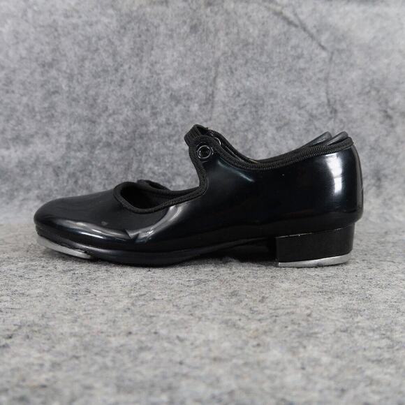 Danshuz Shoes Girls 11 Tap Dance Mary Jane Black Patent Slip On Star Tone Kids - Picture 6 of 16